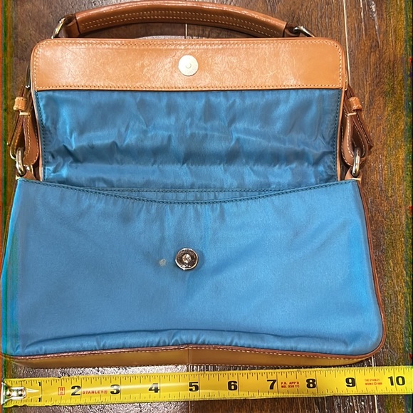 PRADA MINI NYLON & LEATHER BLUE PURSE - Picture 14 of 15